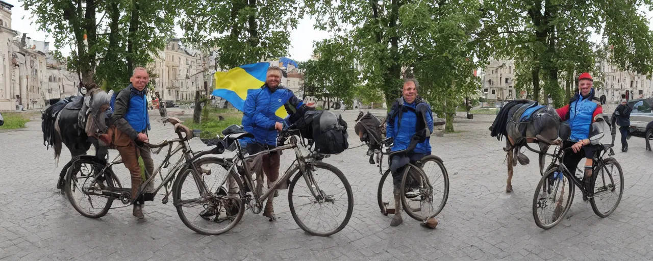 Prompt: ukrainian rides across europe