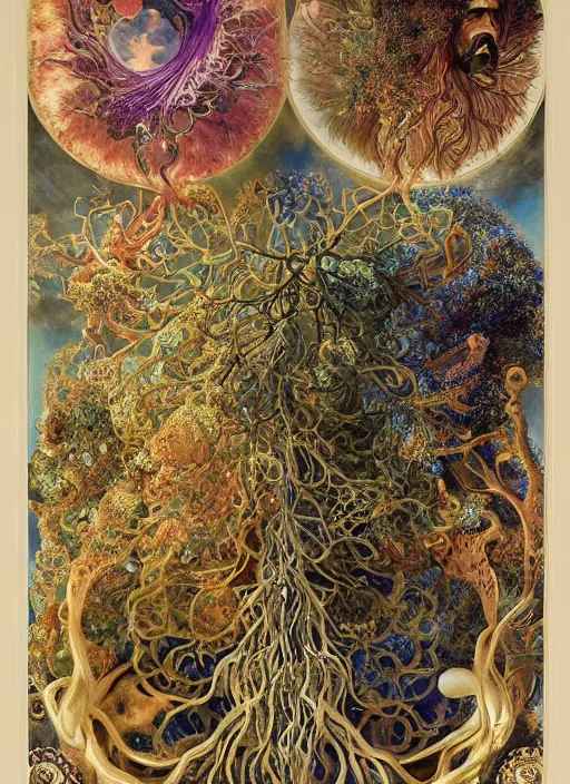 Image similar to abiogenesis, by ernst haeckel and john singer sargent and agostino arrivabene and joaquin sorolla