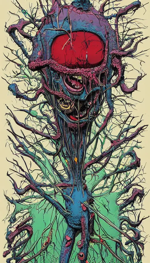 Image similar to The end of an organism, by alex pardee