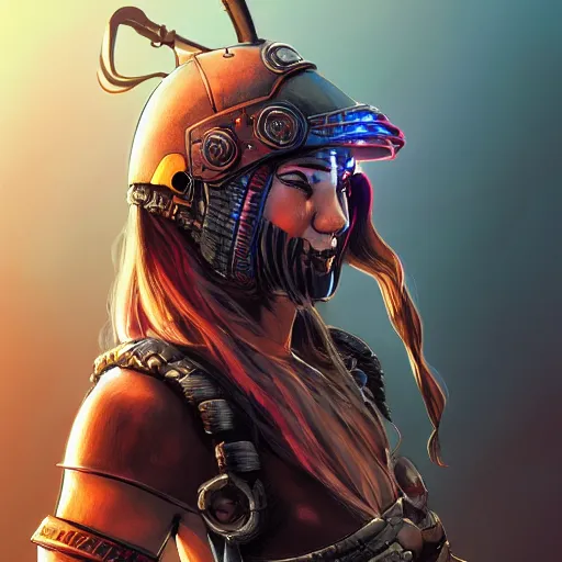 Image similar to cyberpunk viking helmet mask warrior goddess robot ninja fantasy, art gta 5 cover, official fanart behance hd artstation by jesper ejsing, by rhads, makoto shinkai and lois van baarle, ilya kuvshinov, ossdraws