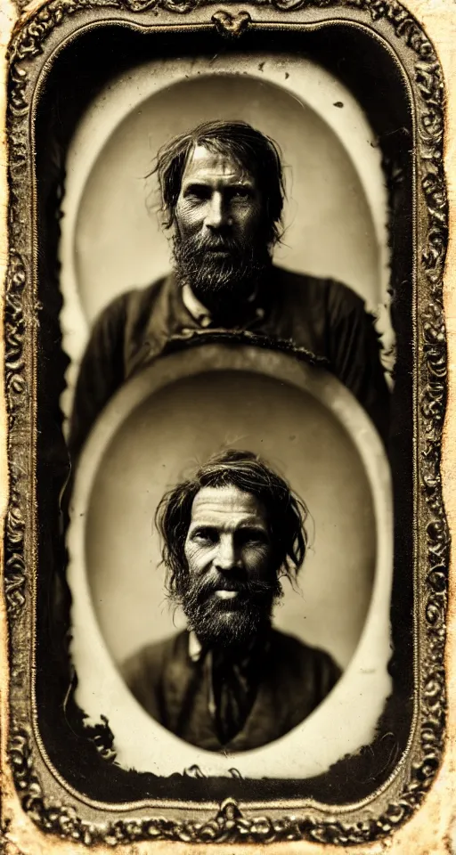 Prompt: a highly detailed wet plate photograph, a portrait of an innkeeper