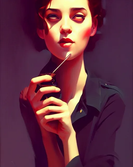 Prompt: stylized portrait of an artistic pose, composition, surreal composition of a young lady with smoke by akut aydodu, realistic shaded, fine details, realistic shaded lighting poster by ilya kuvshinov, magali villeneuve, artgerm, jeremy lipkin and michael garmash and rob rey
