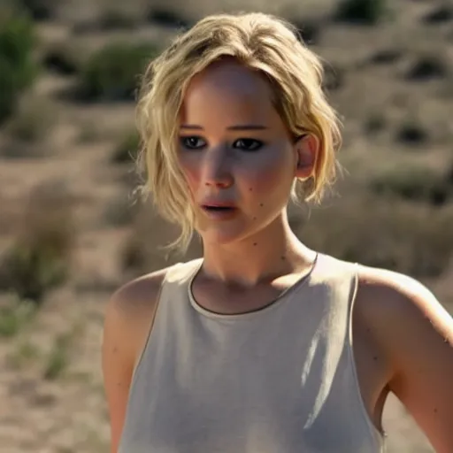 Image similar to still of Jennifer Lawrence as Jesse in remake of Breaking Bad (2029)