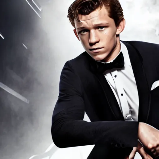 Image similar to tom holland as james bond