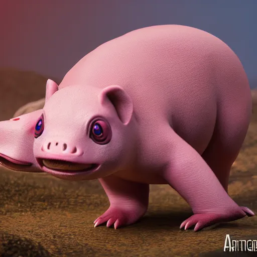 Prompt: photography of a realistic slowpoke animal, ultra detailed, 8 k, cinematic lighting, natural background, trending on artstation, pokemon