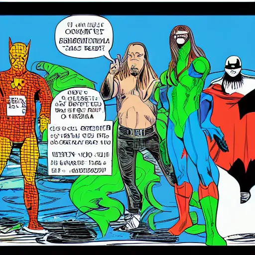 Image similar to on this episode of FloridaMan, comic book style, digital art