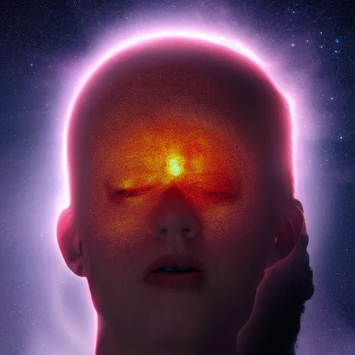 Prompt: giant face in the sky cosmic horror entity hyper real, 8k, colorful, 3D cinematic volumetric light, atmospheric light