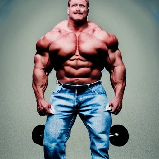 Image similar to overly muscular, testosterone filled, crazy-eyed bodybuilder chad, fullbody, fashion photo, unreal engine