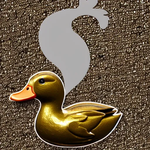 Image similar to a duck with $ bling