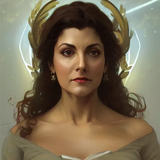 Prompt: counselor deanna troi, intricate, elegant, highly detailed, digital painting, artstation, concept art, smooth, sharp focus, illustration, art by artgerm and greg rutkowski and alphonse mucha and william - adolphe bouguereau