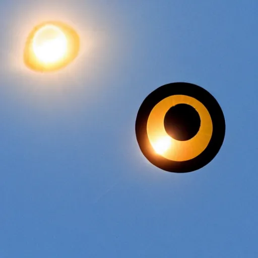 Image similar to a solar eclipse caused by a giant floating seal