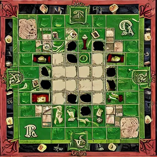 Image similar to eldritch scrabble board game cthulhu dagon rlyeh