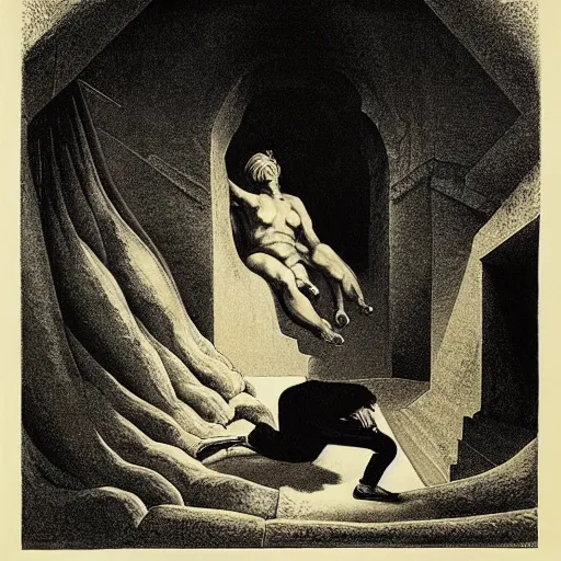 Image similar to lithography on paper secret lair conceptual figurative post - morden monumental dynamic portrait by goya and escher and hogarth, illusion surreal art, highly conceptual figurative art, intricate detailed illustration, controversial poster art, polish poster art, geometrical drawings, no blur