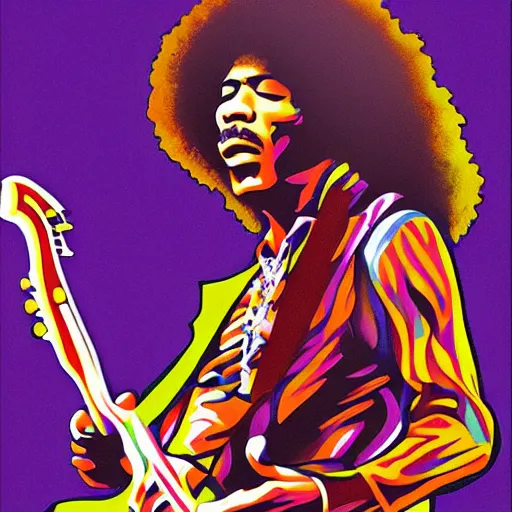 Image similar to Jimi Hendrix by Jeffrey Smith and Erin Hanson and Chad Knight