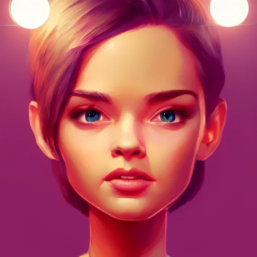 Image similar to digital painting of Hollywood Star caricature horn slap head beautiful face, illustration, global illumination lighting, lois van baarle, ilya kuvshinov, rossdraws, artstation