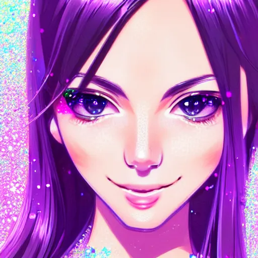 Prompt: close up portrait of a cute victoria justice glitter diamonds by range murata new type magazine uhd 8 k depth of field sharply crisply 3 d digital manga art complimentary coloring radiantly greatly artistic ultraly trending on pinterest winner of illustrator award