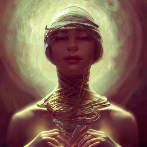 Prompt: Simone Hanna, physically accurate, dynamic lighting, intricate, elegant, highly detailed, digital painting, artstation, HR GIGER, Hieronymus Bosch, Francis Bacon, concept art, smooth, sharp focus, illustration, art by artgerm and greg rutkowski and alphonse mucha