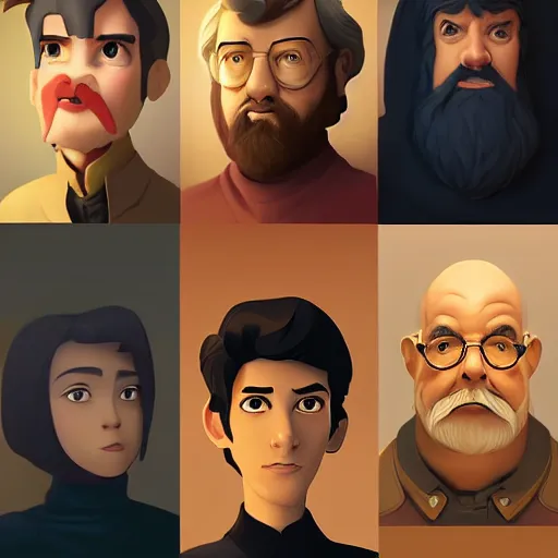 Image similar to face icon stylized minimalist george lucas, loftis, cory behance hd by jesper ejsing, by rhads, makoto shinkai and lois van baarle, ilya kuvshinov, rossdraws global illumination