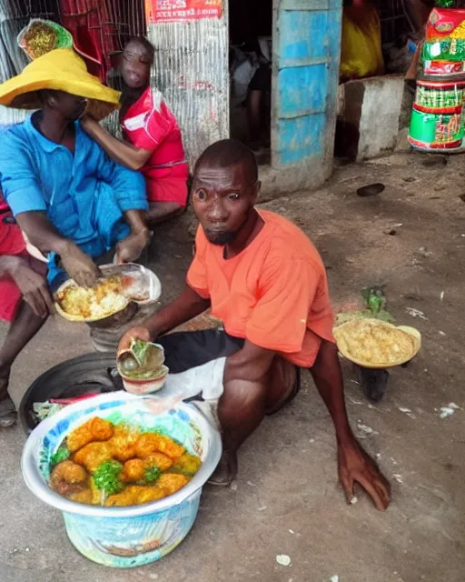 Prompt: this is the best food you can buy on the streets of kinshasa