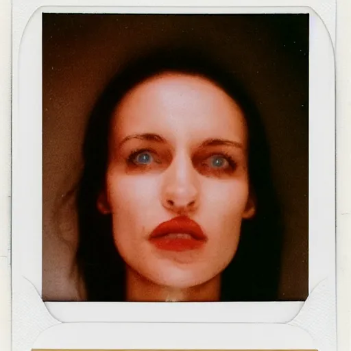 Prompt: polaroid of Hyper-real Yennifer face shot by Tarkovsky