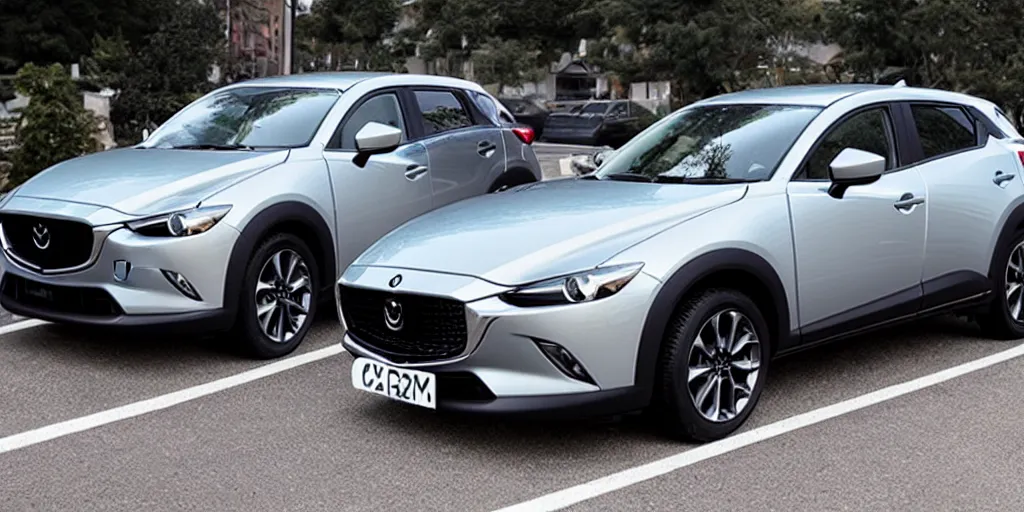 Image similar to a mazda cx 30 combined with a maserati