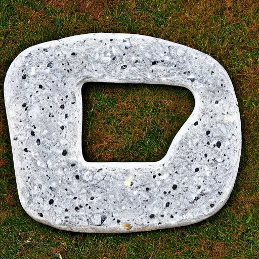 Prompt: letter s in the shape of a stone