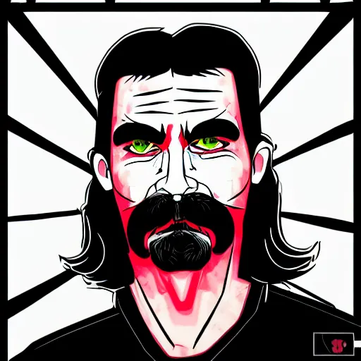 Image similar to An illustration of Dr Disrespect in the style of MeatCanyon, Face Portrait, hyper detailed, deviantart,