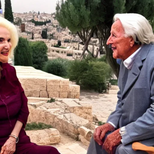 Image similar to photo of mirtha legrand talking with jesus in jerusalem