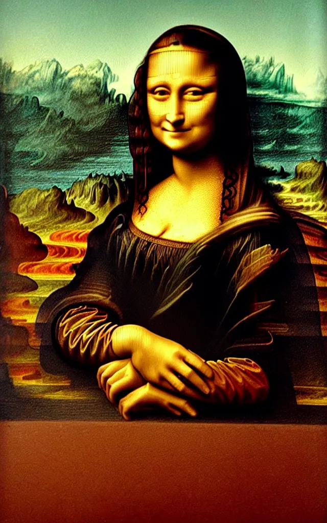 Image similar to the mona lisa as a black woman