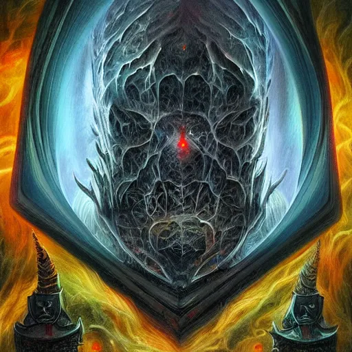Prompt: a fantasy painting of the void by tomek setowski
