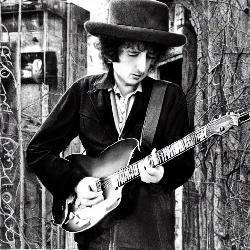 Prompt: cover of record album, bob dylan : tangled up in jews