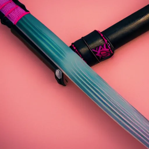 Prompt: pink katana