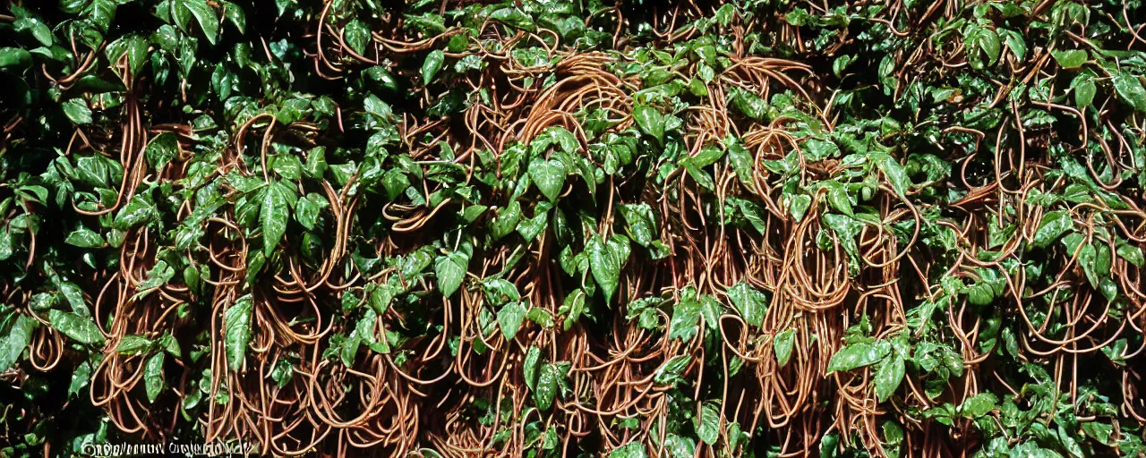 Image similar to spaghetti growing on a bush, in nature, in the style of carl warner, canon 2 0 mm, photograph, kodachrome