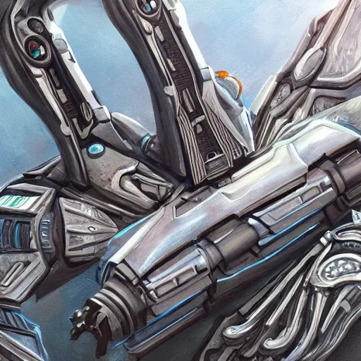 Image similar to a highly detailed painting of an alien multi tool with intricate futuristic gadgets in a sleek design, futuristic tech, alien knowledge, specialized tools, 8 k, 4 k, highly detailed, sharp