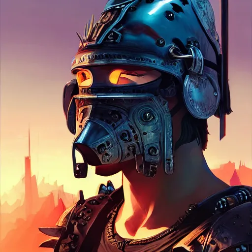 Image similar to cyberpunk viking helmet mask warrior goddess robot ninja fantasy, art gta 5 cover, official fanart behance hd artstation by jesper ejsing, by rhads, makoto shinkai and lois van baarle, ilya kuvshinov, ossdraws