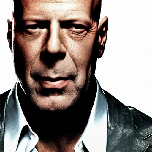 Prompt: Bruce Willis being a Marvel villain, 4K
