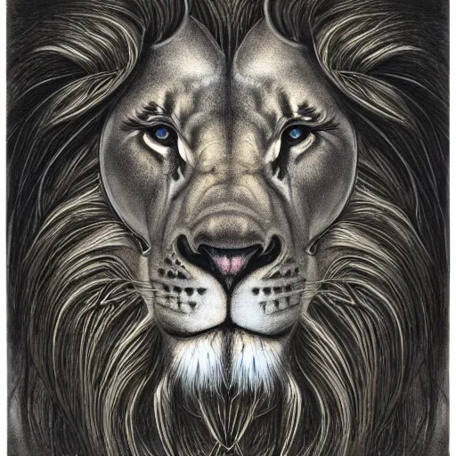 Image similar to detailed and sharp lion leo zodiac artwork, mystic style, detailed, 8 k, detailed, symmetrical, by brian froud