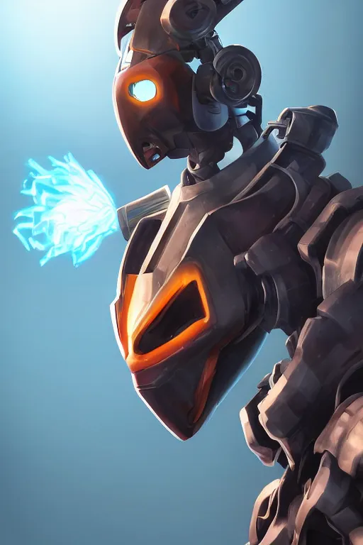 Image similar to epic mask helmet robot ninja portrait stylized as fornite style game design fanart by concept artist gervasio canda, behance hd by jesper ejsing, by rhads, makoto shinkai and lois van baarle, ilya kuvshinov, rossdraws global illumination radiating a glowing aura global illumination ray tracing hdr render in unreal engine 5