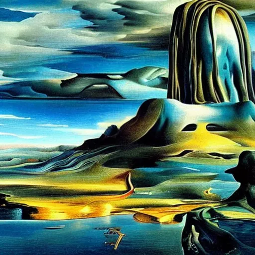 Prompt: different subjects painted by salvador dali!!!! different realm!, gigantic landscape!, cinematic, dark fantasy, acrylic palette, high detail, hyper realism!!, ray tracing, 4 k resolution, 8 k resolution!!, full hd, neon, realistic painting by salvador dali!!!!
