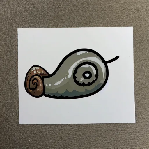 Prompt: cute snail sticker