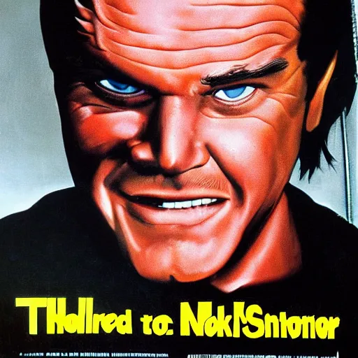 Image similar to Jack Nicholson is Terminator , film poster