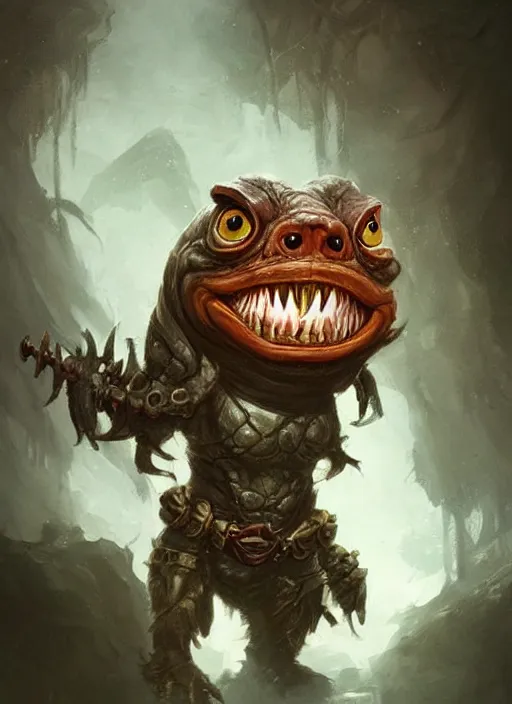 Prompt: cute little anthropomorphic piranha disturber wearing Karrus's shroud, tiny, small, miniature animal, baby animal, short, pale black armor, cute and adorable, pretty, beautiful, DnD character art portrait, matte fantasy painting, DeviantArt Artstation, by Jason Felix by Steve Argyle by Tyler Jacobson by Peter Mohrbacher, cinematic lighting