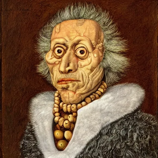 Prompt: a portrait of rick sanchez by giuseppe arcimboldo