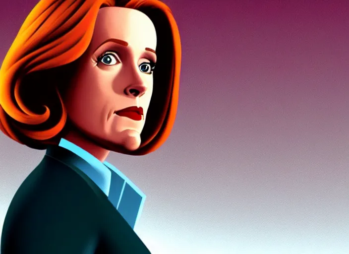 Image similar to dana scully, by disney animation