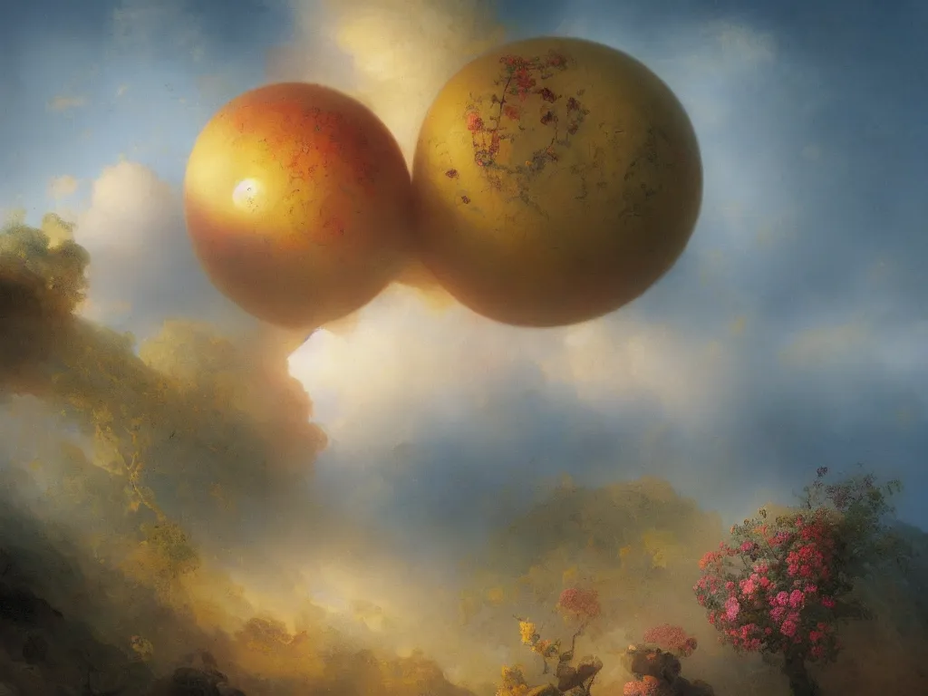 Image similar to the universe is a spheroid region 7 0 5 meters in diameter, kauai springtime, sunlight study, art nouveau, by jan davidsz de heem and ( ( ( ( ( lisa frank ) ) ) ) ) and ( ( ( ( ( ( ivan aivazovsky ) ) ) ) ) ), 8 k, extreme detail, sharp focus, octane render