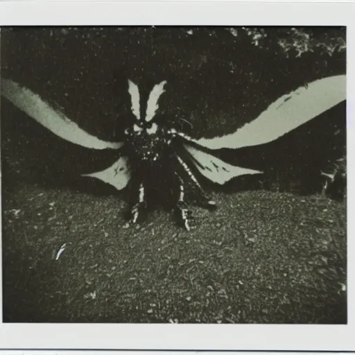 Prompt: Polaroid photo of Mothman