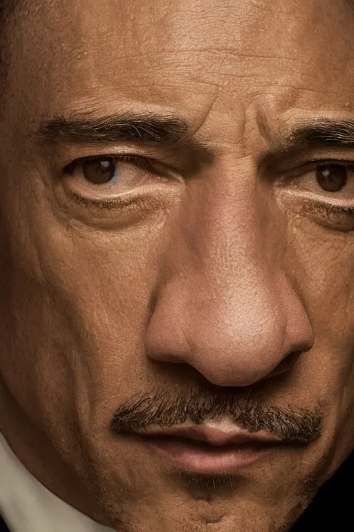 Prompt: portrait of Giancarlo Esposito as Lord Farquaad, breaking bad theme, royalty, highend, elegant, superficial, close-up, sigma male, rule of thirds, victorian painting, award winning photo, highly detailed features, raining, ethereal lighting, castle backdrop, masterpiece