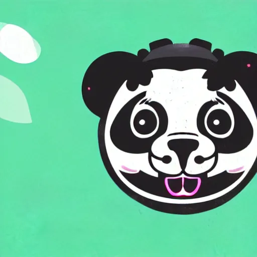 Image similar to a character design of a cute panda with a chinese lion dance head, chinese style, trend, cartoon 2 d style illustration