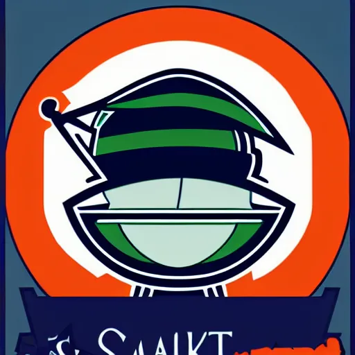 Image similar to seattle mariners logo, by dr, seuss