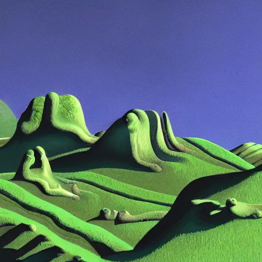 Image similar to alien landscape in the style of edward hoper